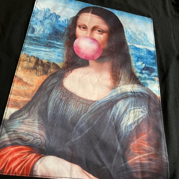 Mona Lisa Blk Pop Art T-Shirt M - Picture 2 of 8